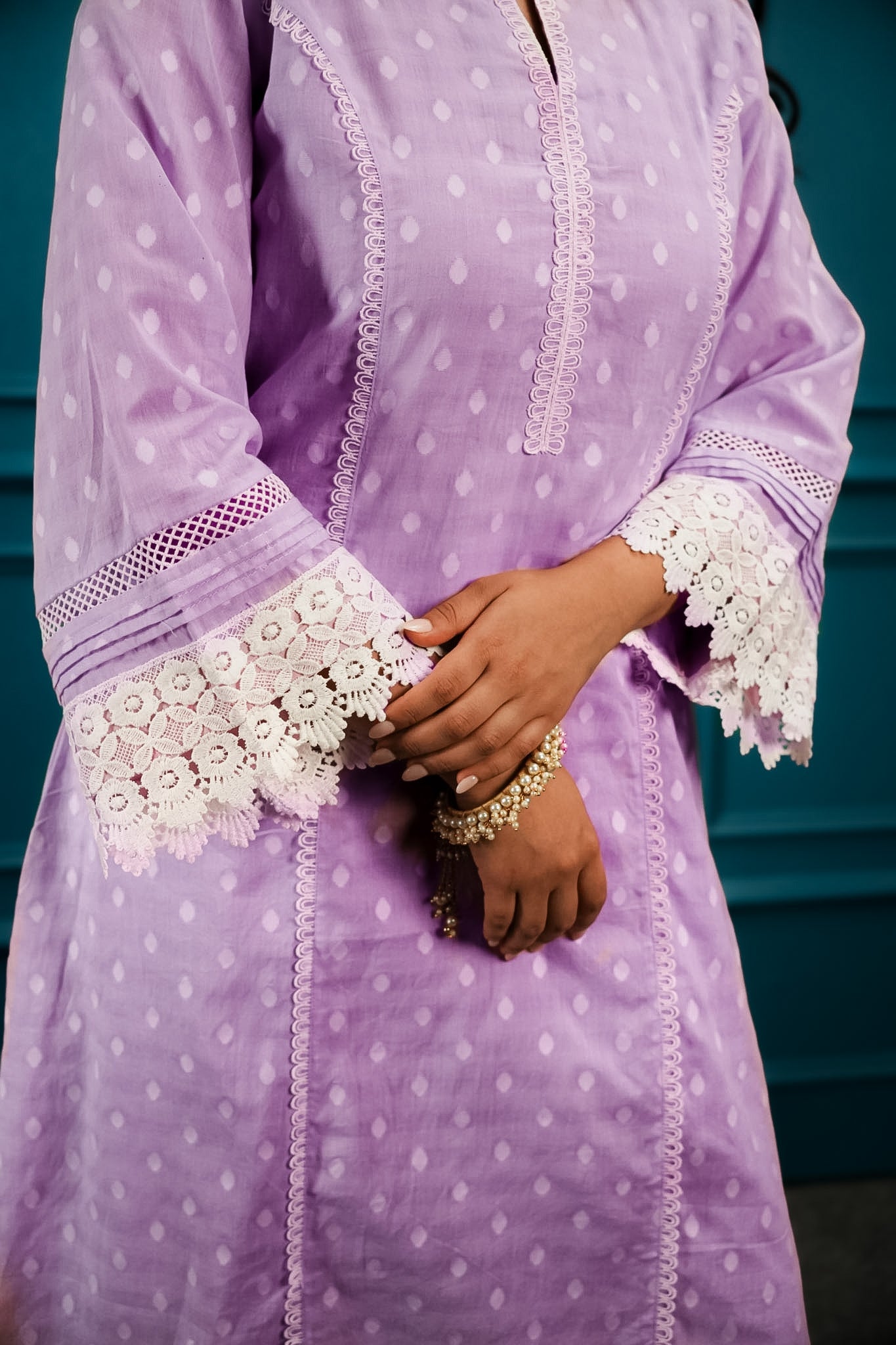 Lavender kurta set
