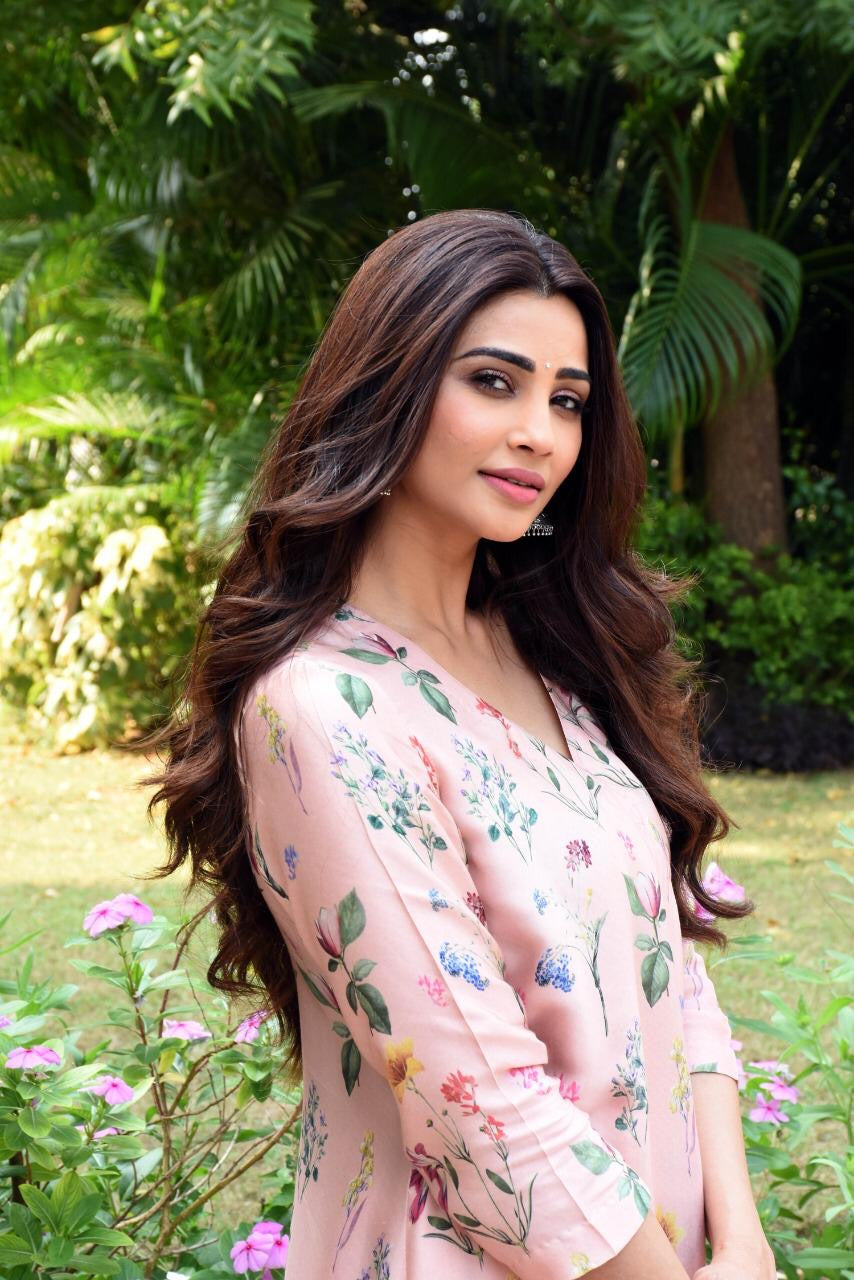 Daisy Shah : Floral printed wrap around co- ord set
