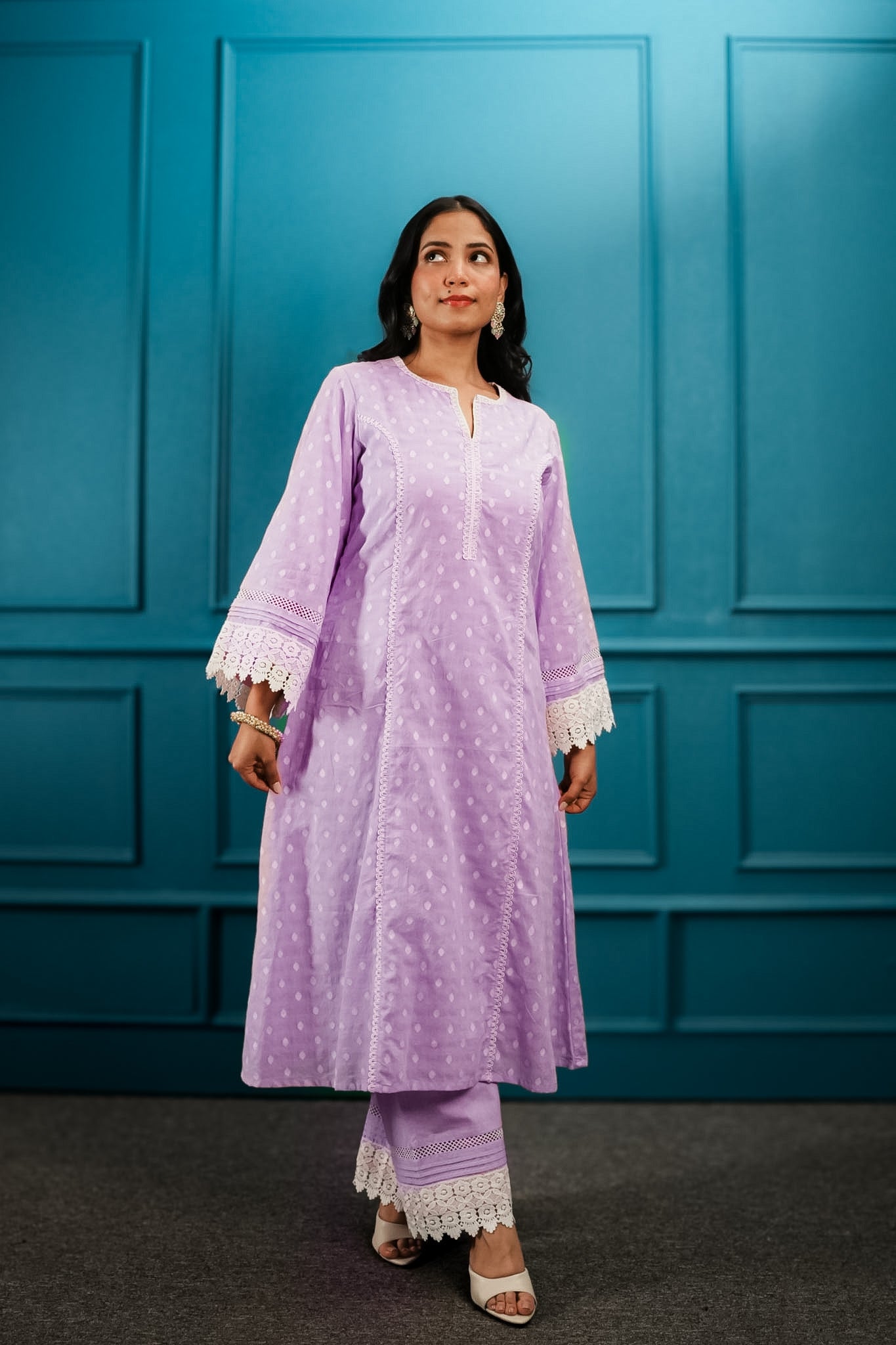 Lavender kurta set