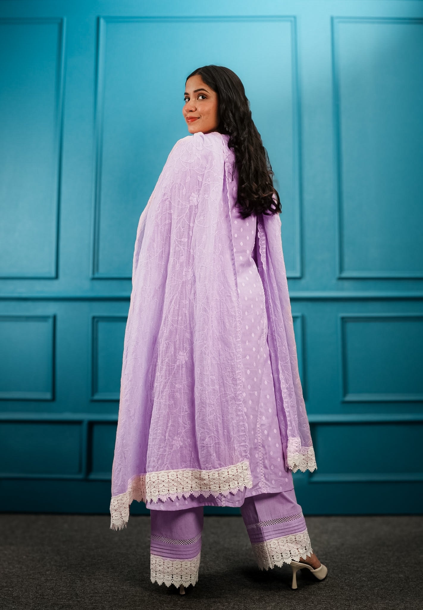 Lavender kurta set