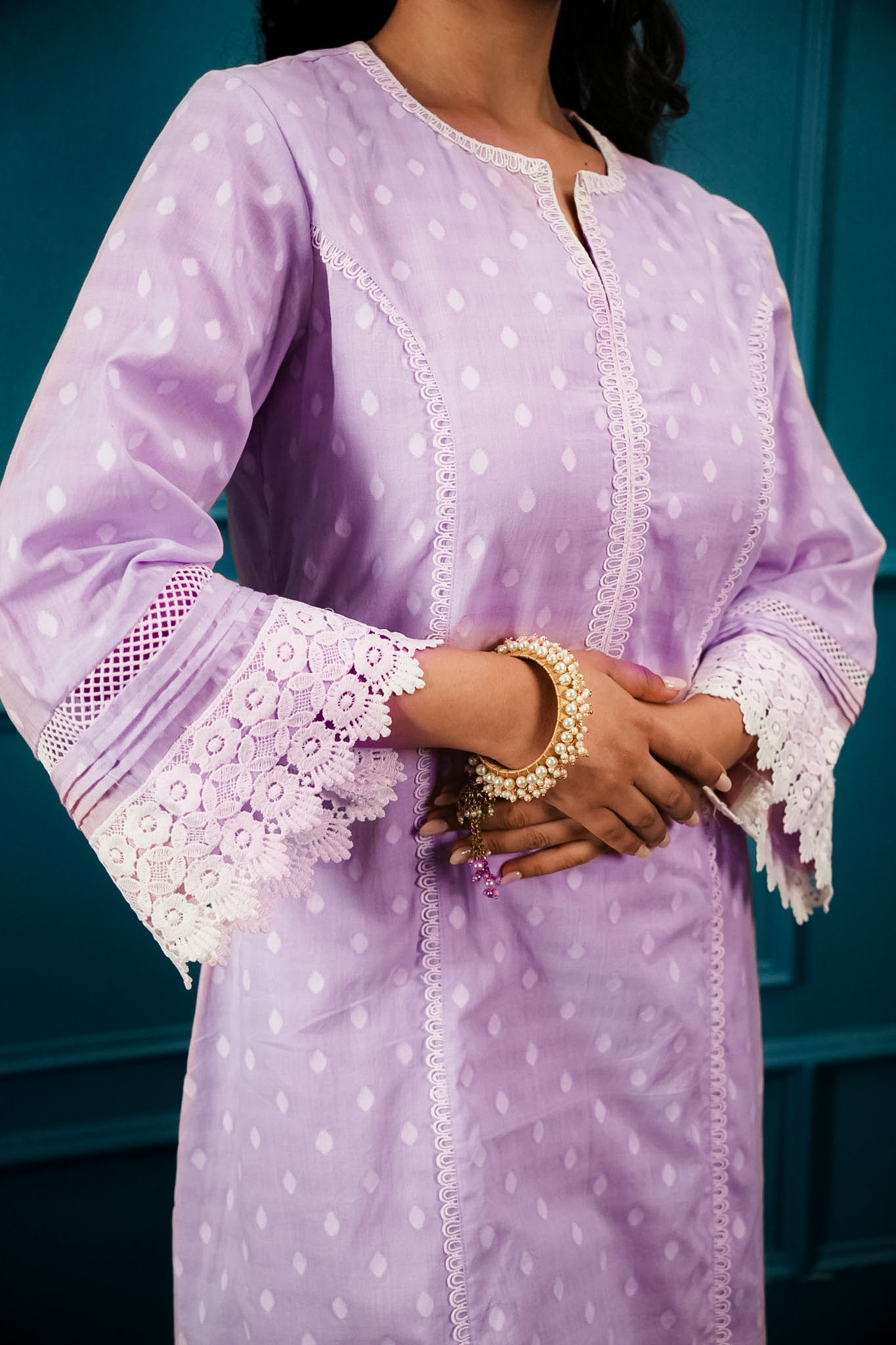 Lavender kurta set