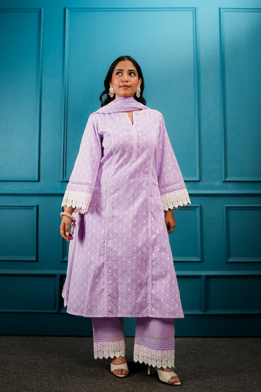 Lavender kurta set