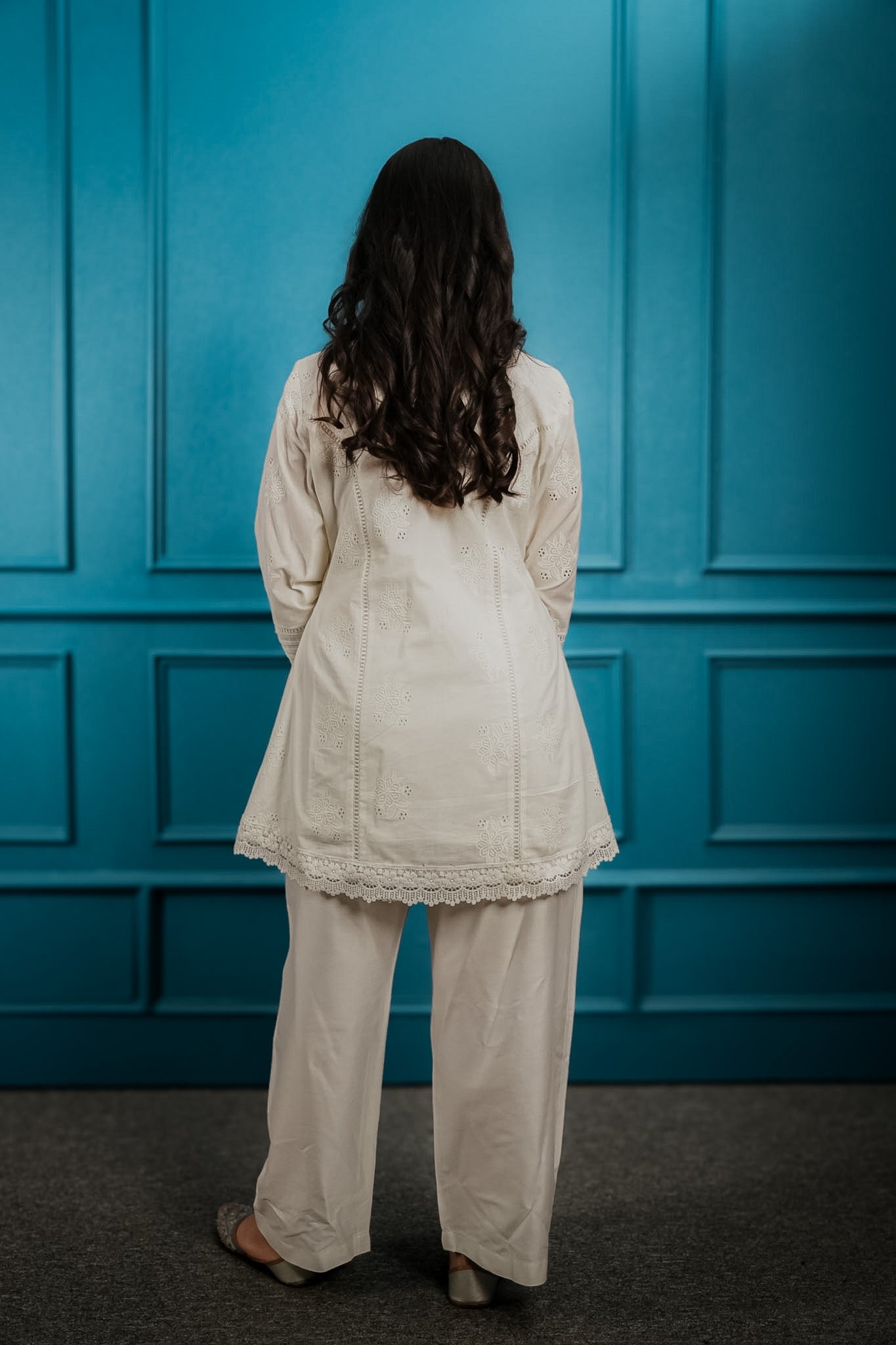 White kurta set