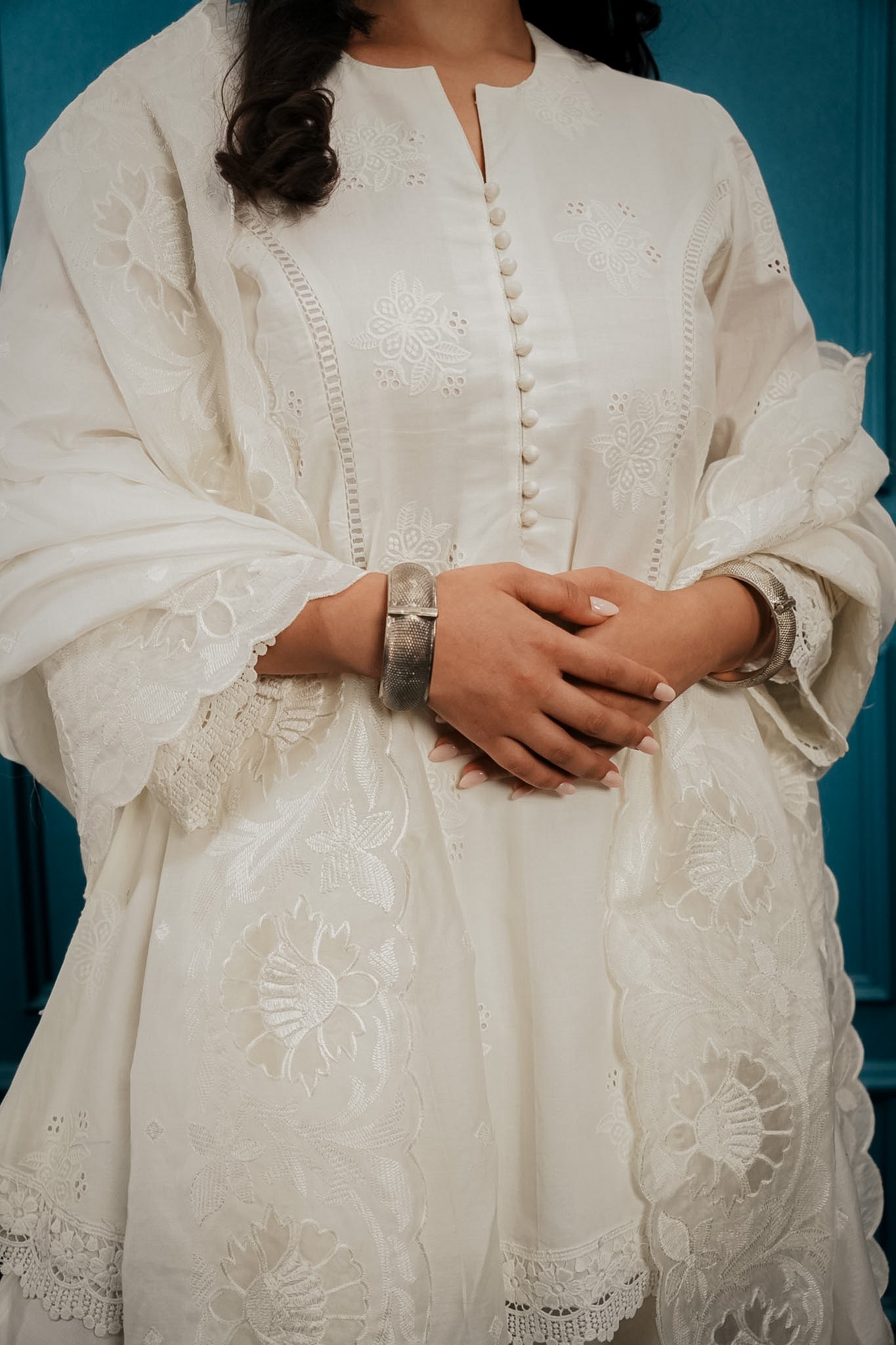 White kurta set