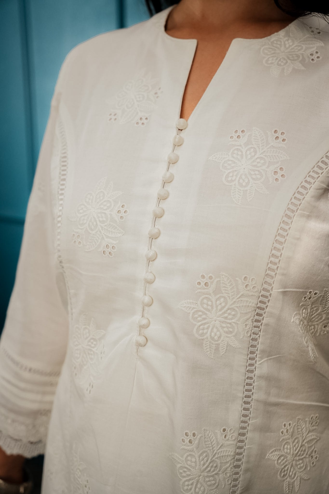 White kurta set